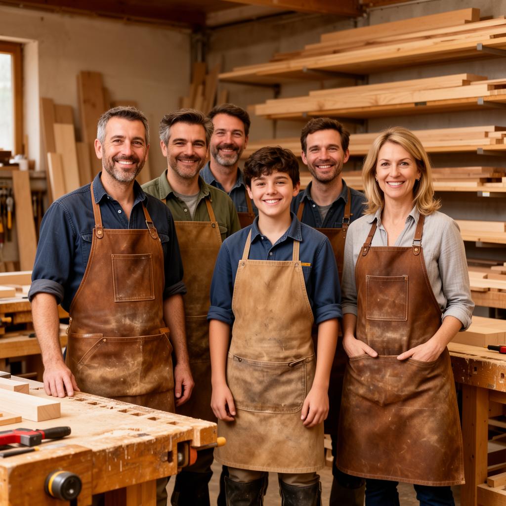 Das Team der Wyss Schreinerei in der Werkstatt