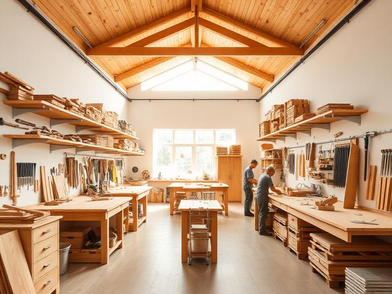 Arbeitsatmosphäre in der Schreinerei